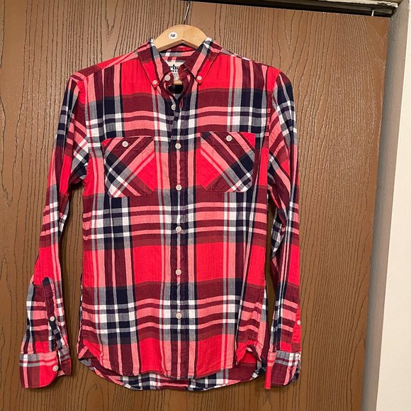SALE: EUC - Urban Pipeline Red Plaid Button-Up - Picture 1 of 3